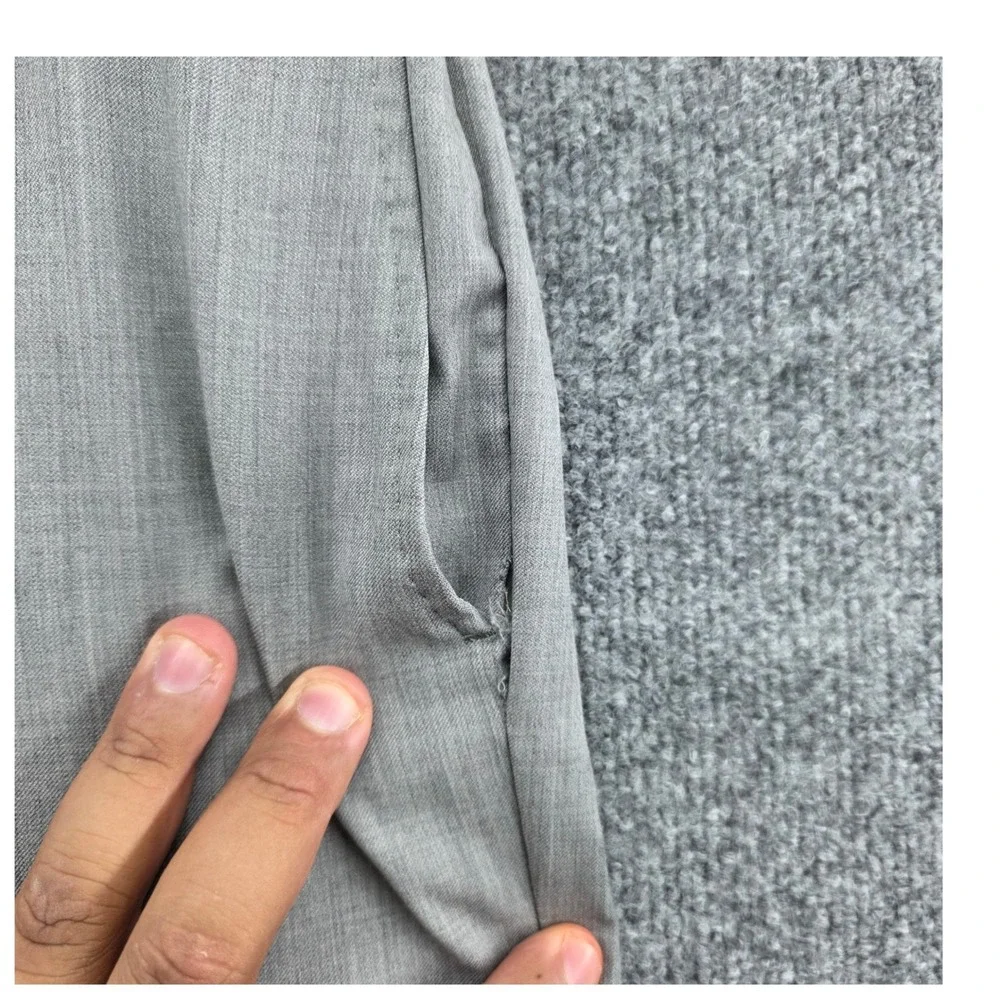 Peter Millar Mens Size 35‎ Gray 100% Wool Flat Front Dress Pants Slacks MS17B99